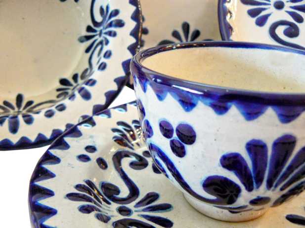 Rustica Gift Azul y Blanco Talavera tea cup collection