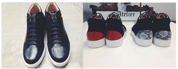 Atelier leather hi-top sneakers