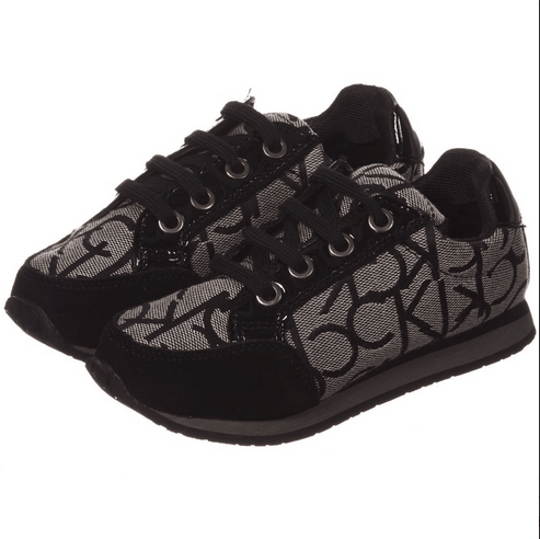 Childrens designer brands - Calvin Klein black unisex 'CK' trainers - £55