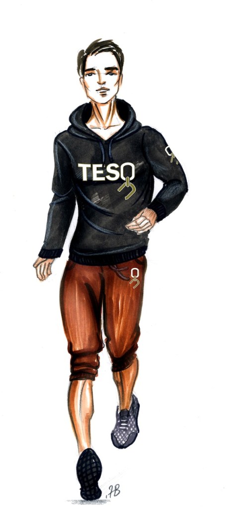 TESO mens hoodie and harem pants