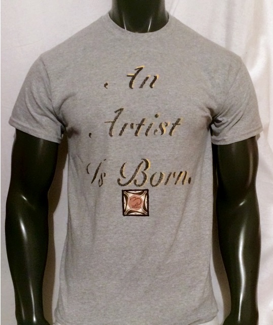 Fashion for visually impaired An Artist Is Born Tee in grey
