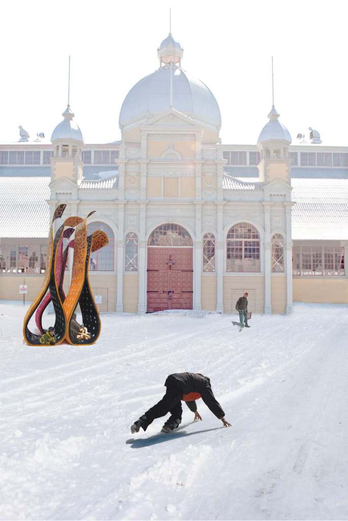 Winter Design Festival & Build competition Loopdrop structure elevation