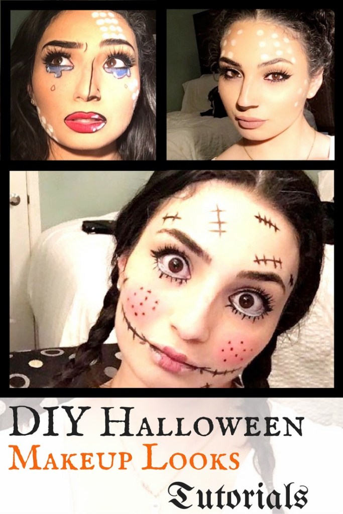 3 quick Halloween makeup ideas video tutorials