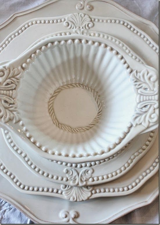 Antique look dinnerware