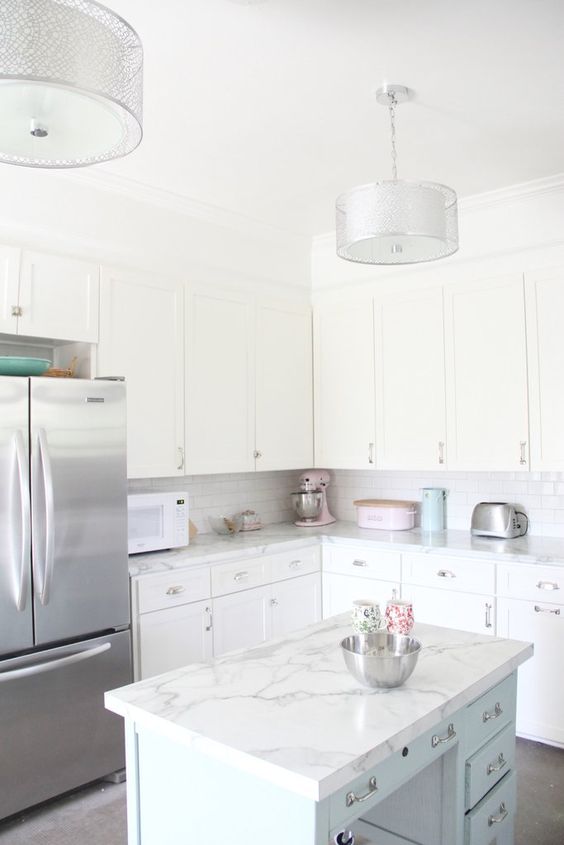 DIY marble contact paper counterop, White marble contact paper, Adhesive contact paper