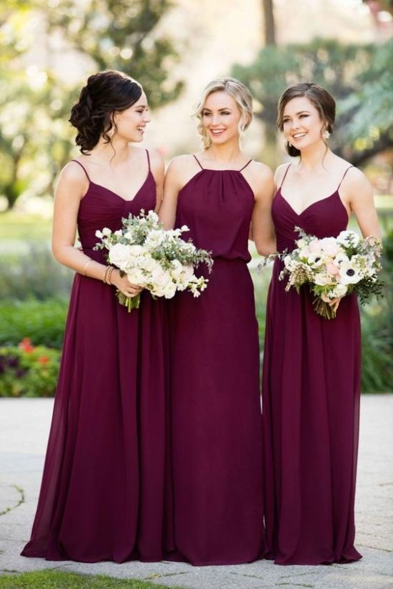 Burgundy bridesmaid dresses