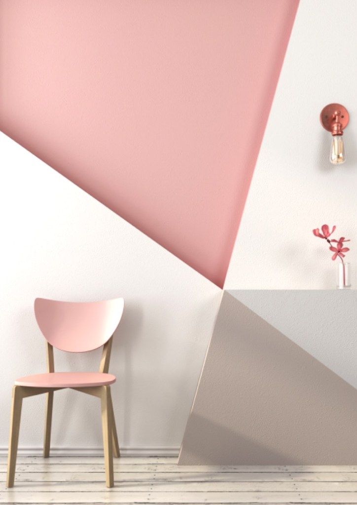 Home renovation, pink walls and accents