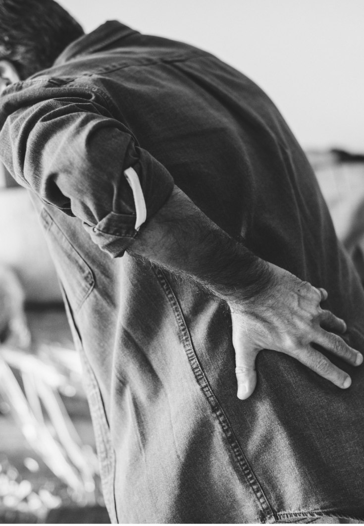 Sore back, older man with back pain_pin