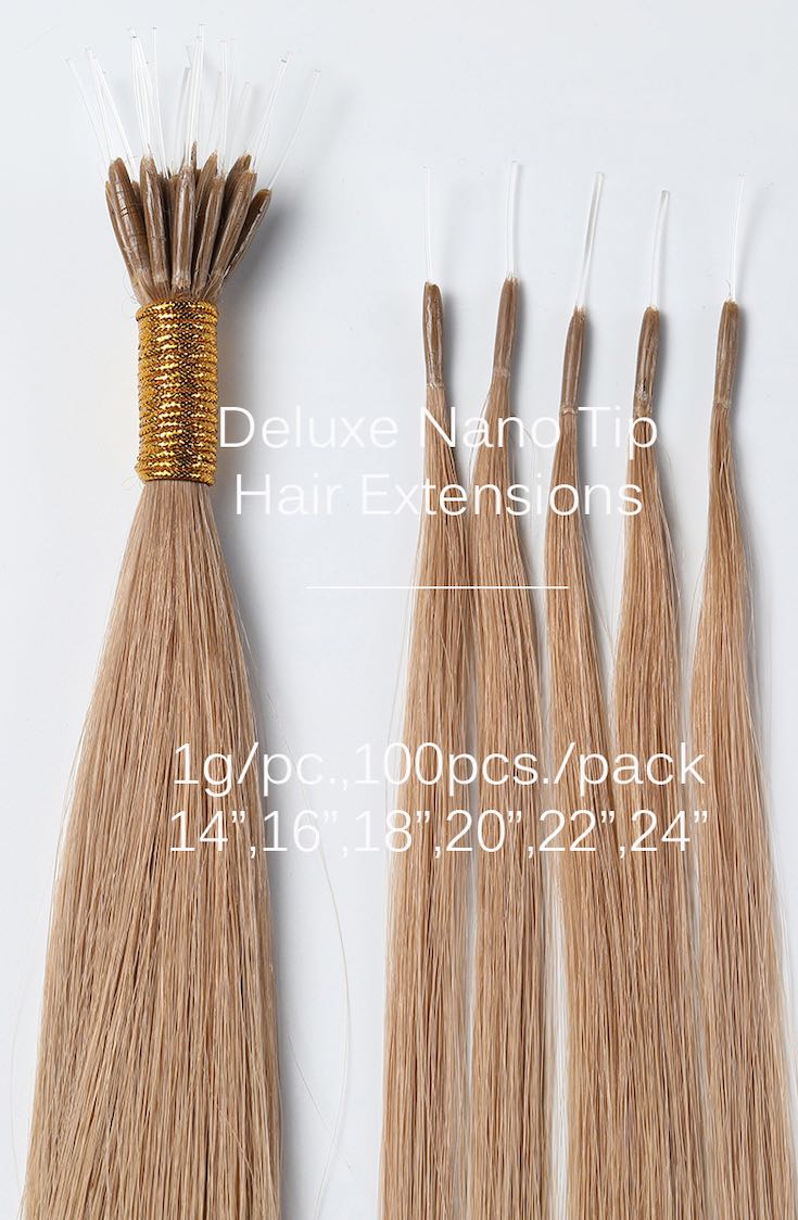 Nano-tip hair extensions