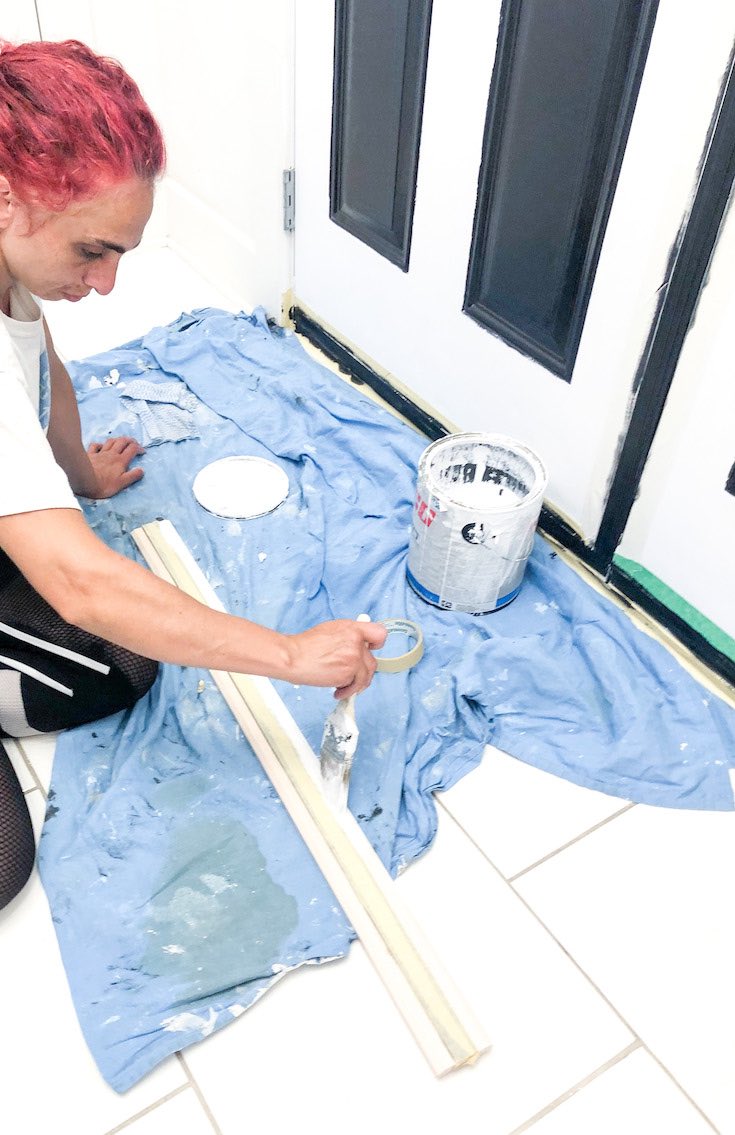 Painting chair rails white