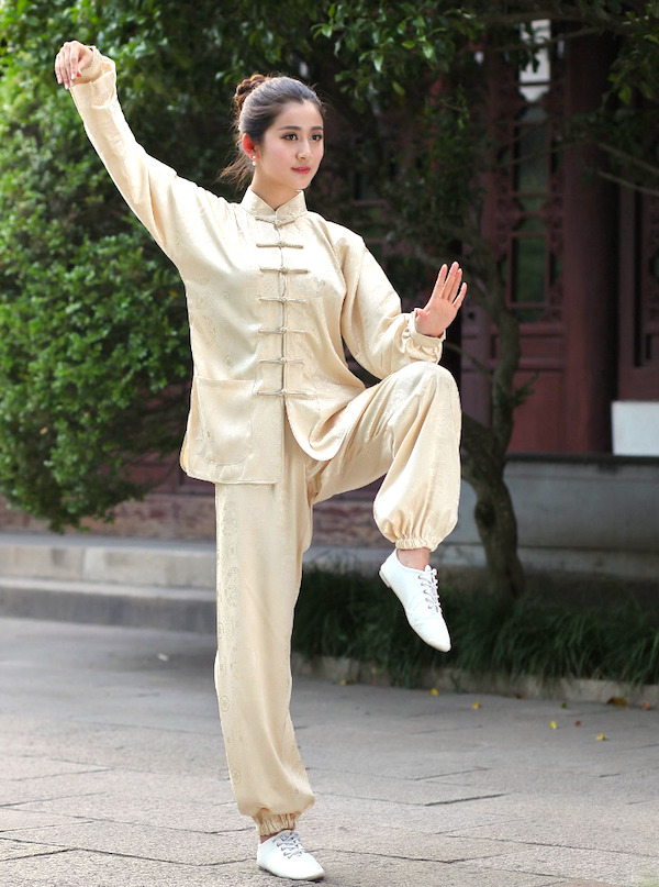 Woman doing martial arts, tai chi woman, martial arts