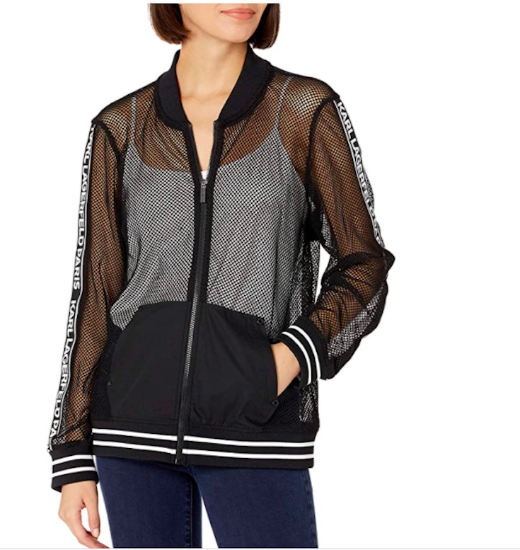 Lagerfeld mesh black jacket