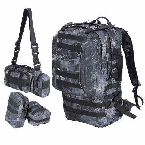 Camping military grade backpack all components