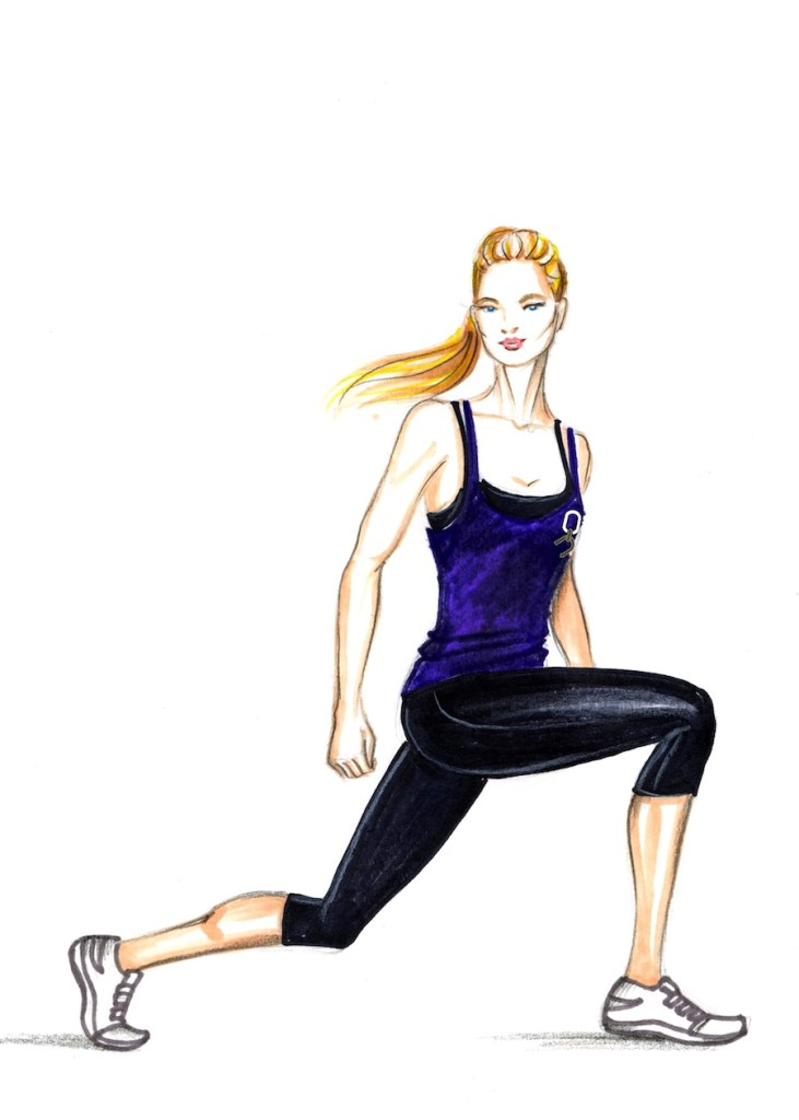 TESO womens fitness purple singlet