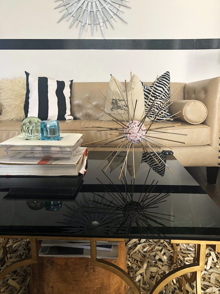 DIY Sea urchin on coffee table