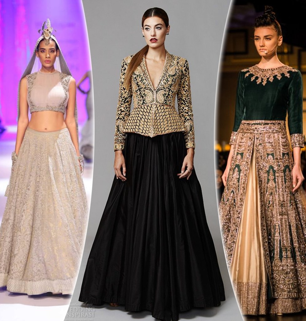 Lehenge and gown style sarees - trending womens wedding wear in South East Asia