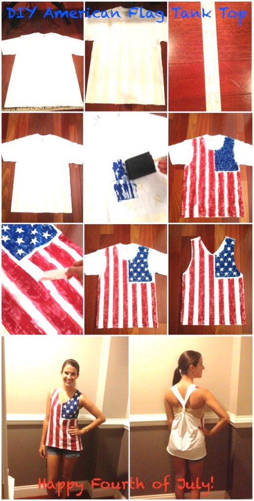 American Flag tank top DIY