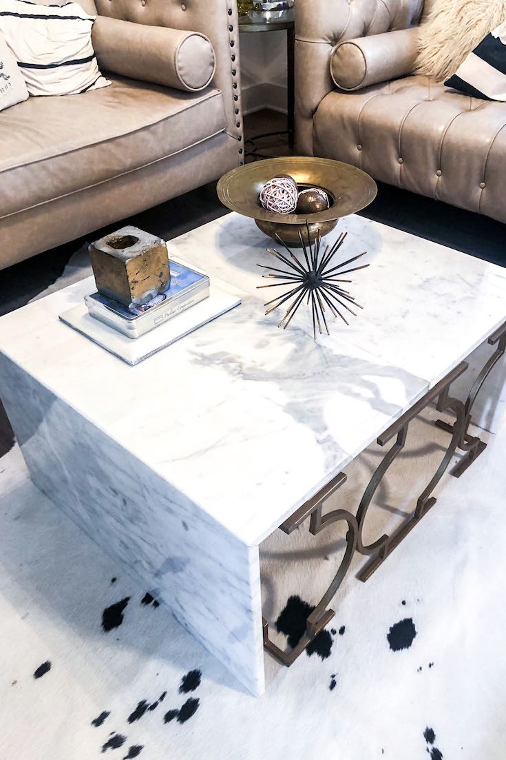 Carrara marble table