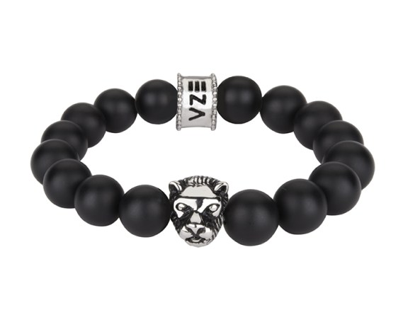 Veza Bands black onyx lion head bracelet