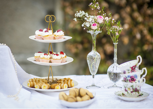 Tea party serving dishes