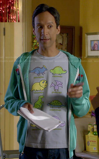 Abed Nadir dinosaur t-shirt