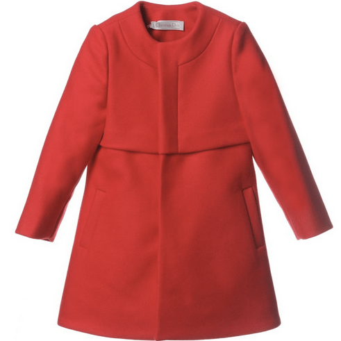 Dior girls red wool & cashmere coat - £480