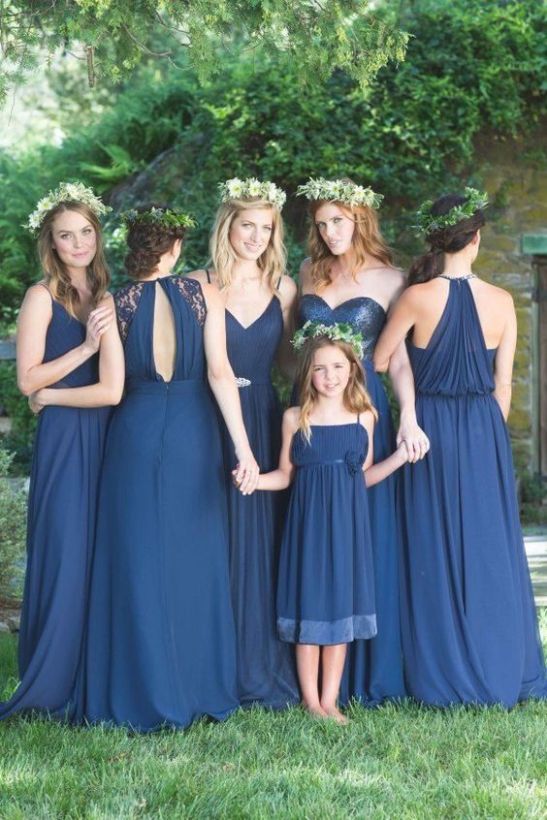 Navy bridesmaid dresses