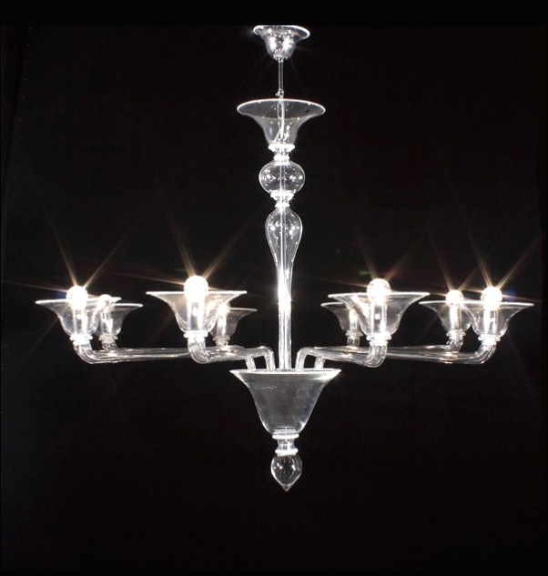 Glass chandelier