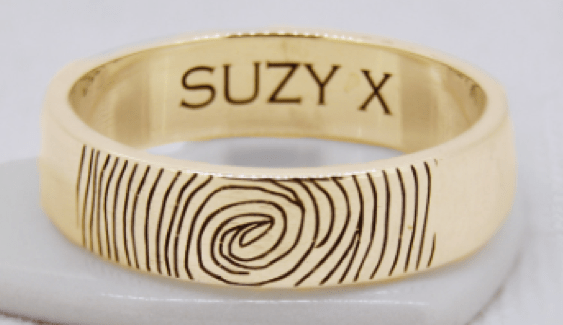 Ideal Christmas gift fingerprint ring